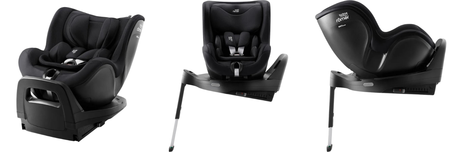 Scaun auto rotativ pentru copii cu baza inclusa Dualfix Pro i-Size, 40-105 cm, Style Carbon Black, Britax